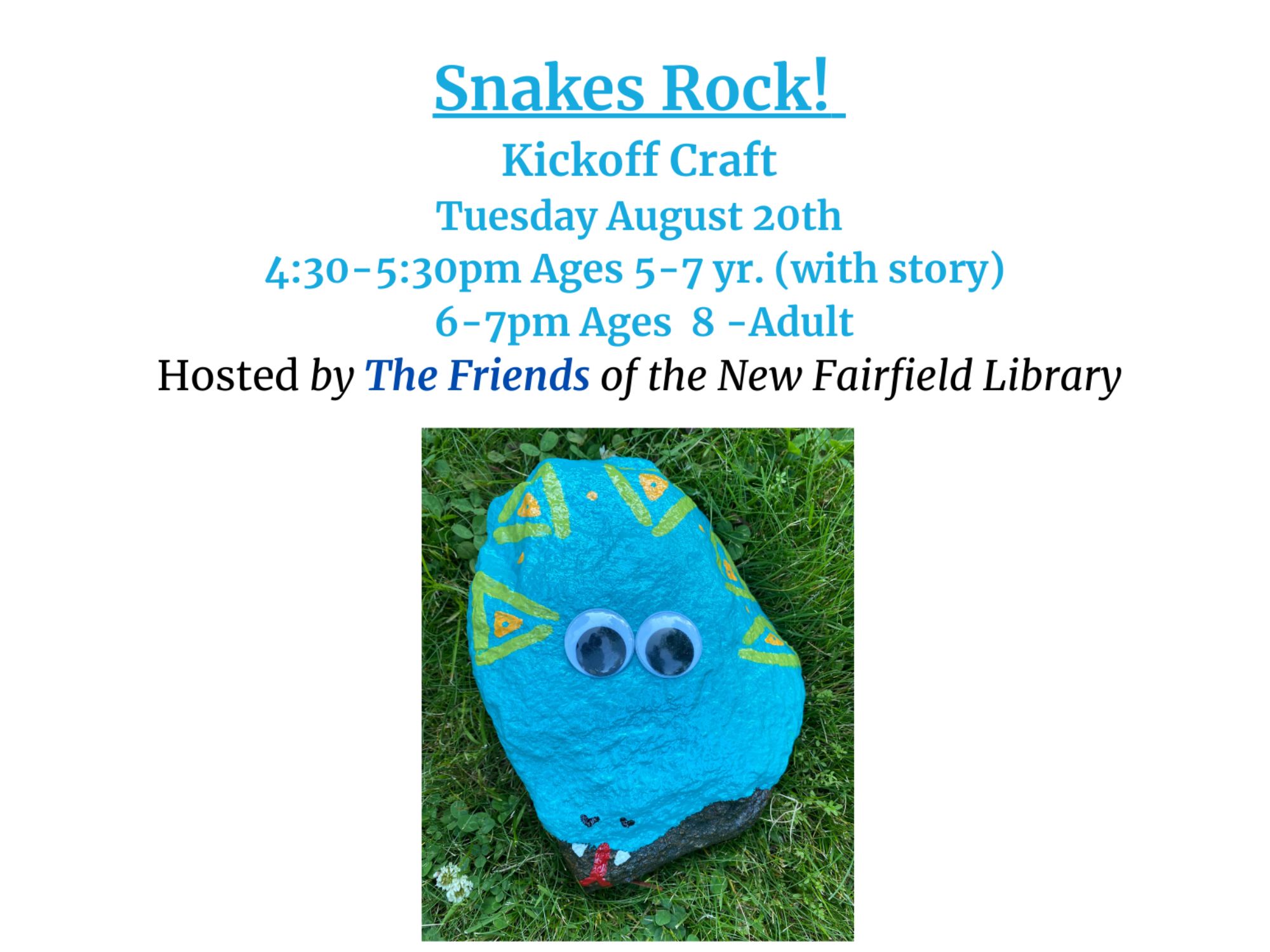 Hosted by the Friends: Snakes Rock! (with storytime)