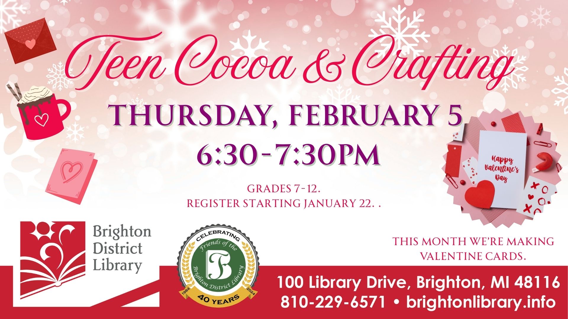 Teen Cocoa & Crafting: Valentine Card Making