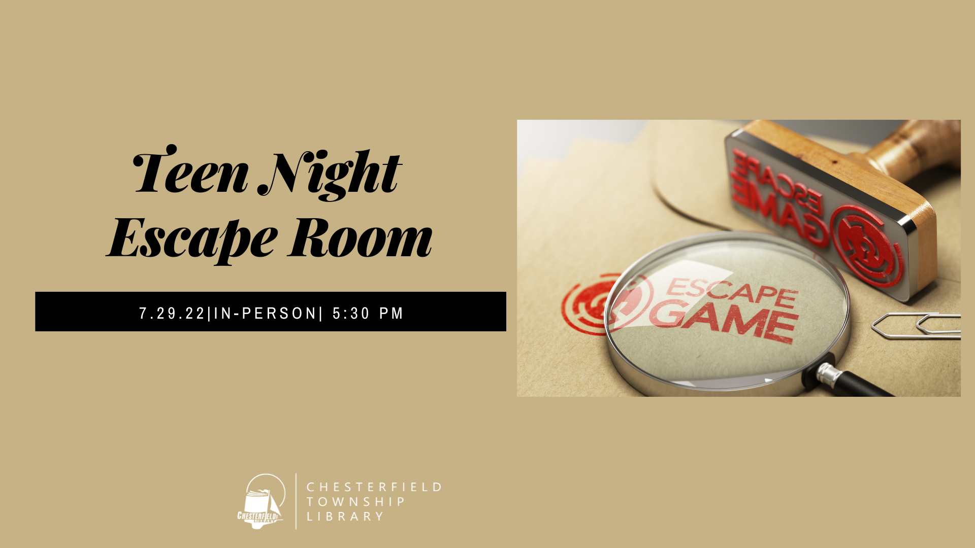 After Hours Teen Night Escape Room