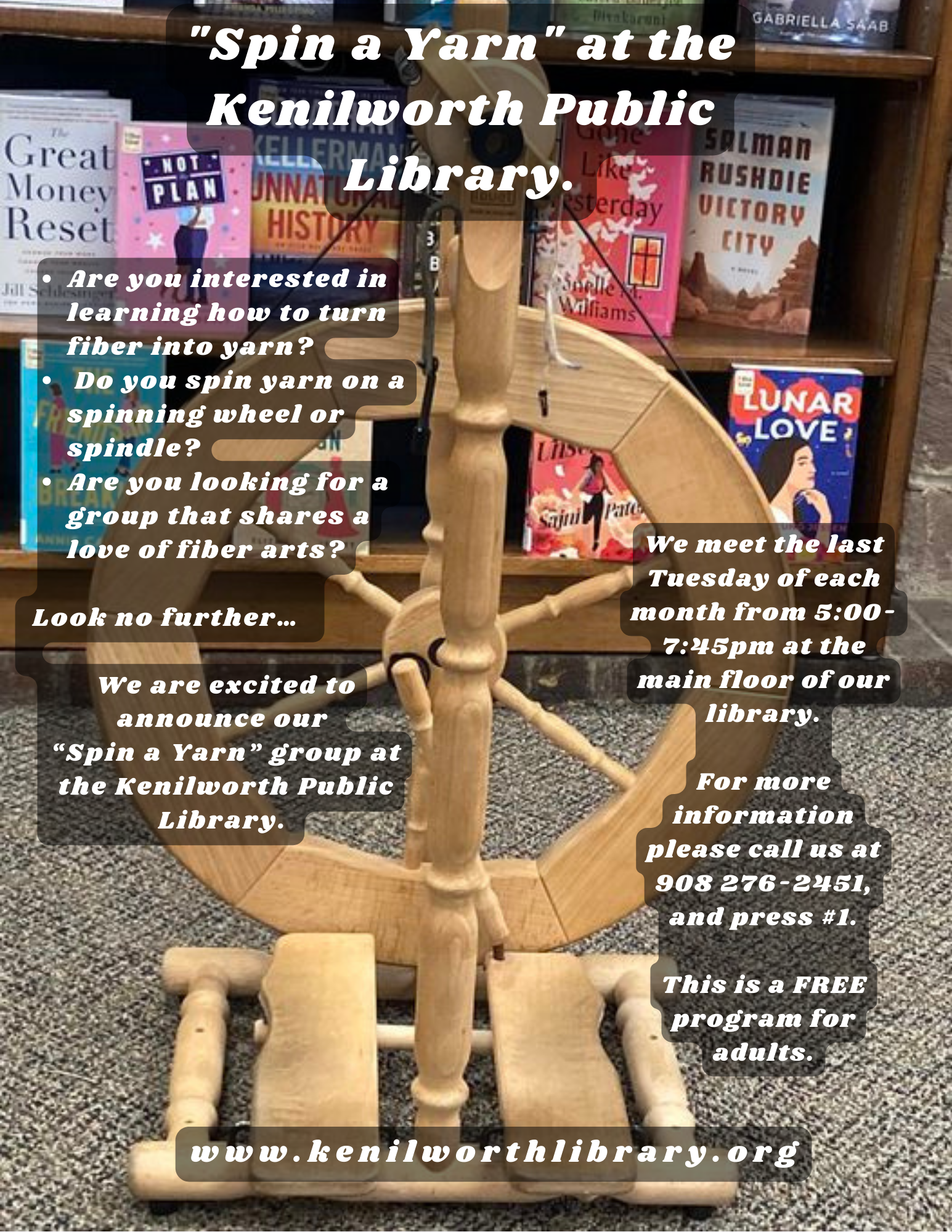 Spin-A-Yarn @ the Kenilworth Public Library