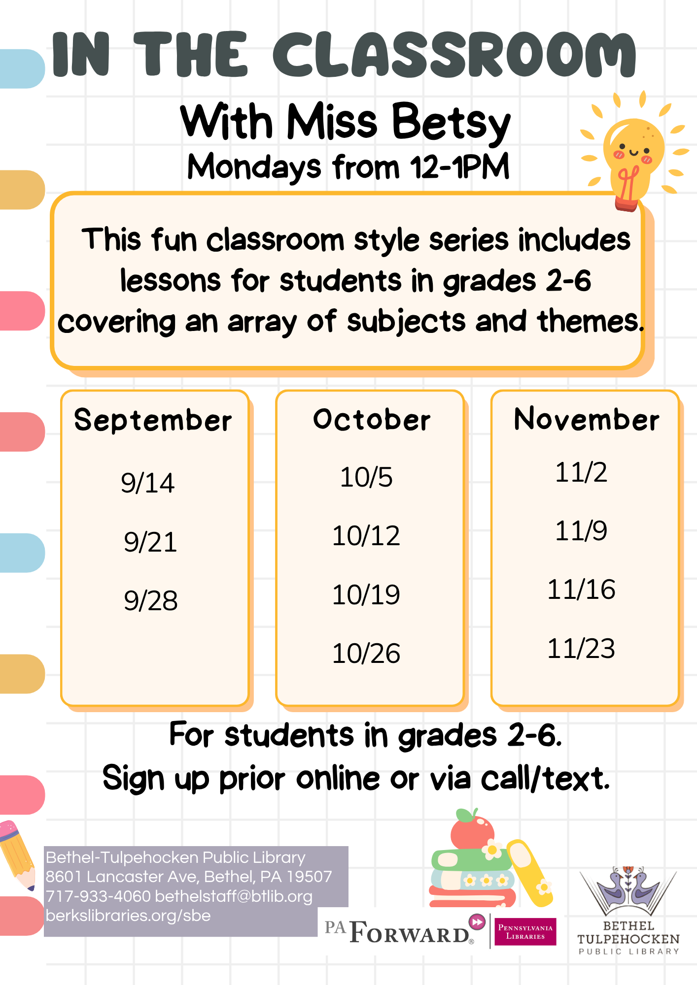 In the Classroom: Lesson Series for Grades 2 to 6