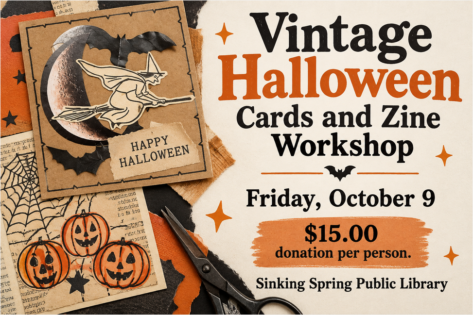 Vintage Halloween Cards and Spooky Zine Workshop