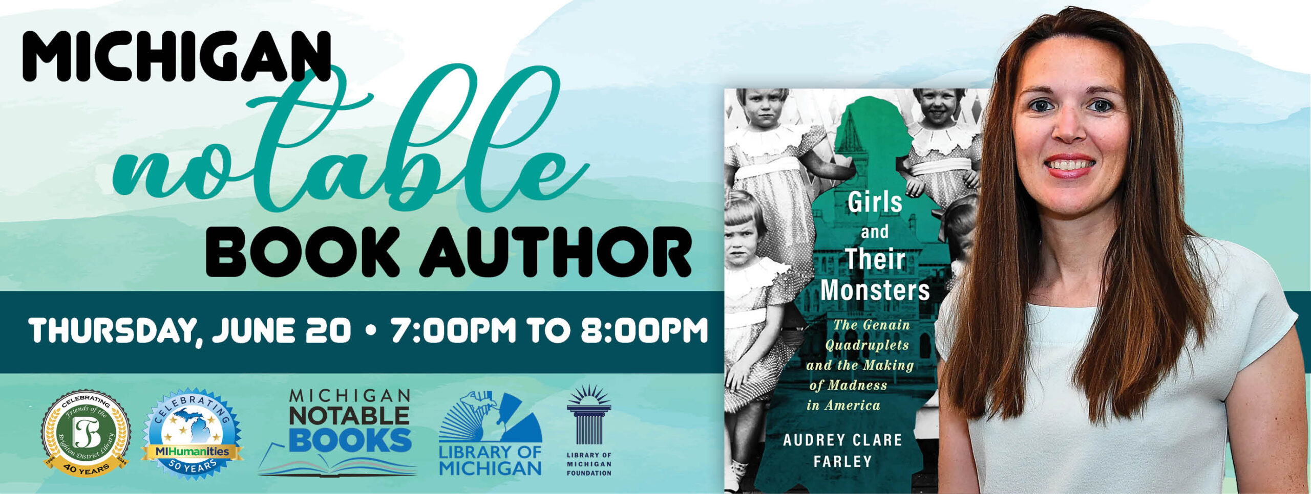 Michigan Notable Book Author Tour - Audrey Clare Farley