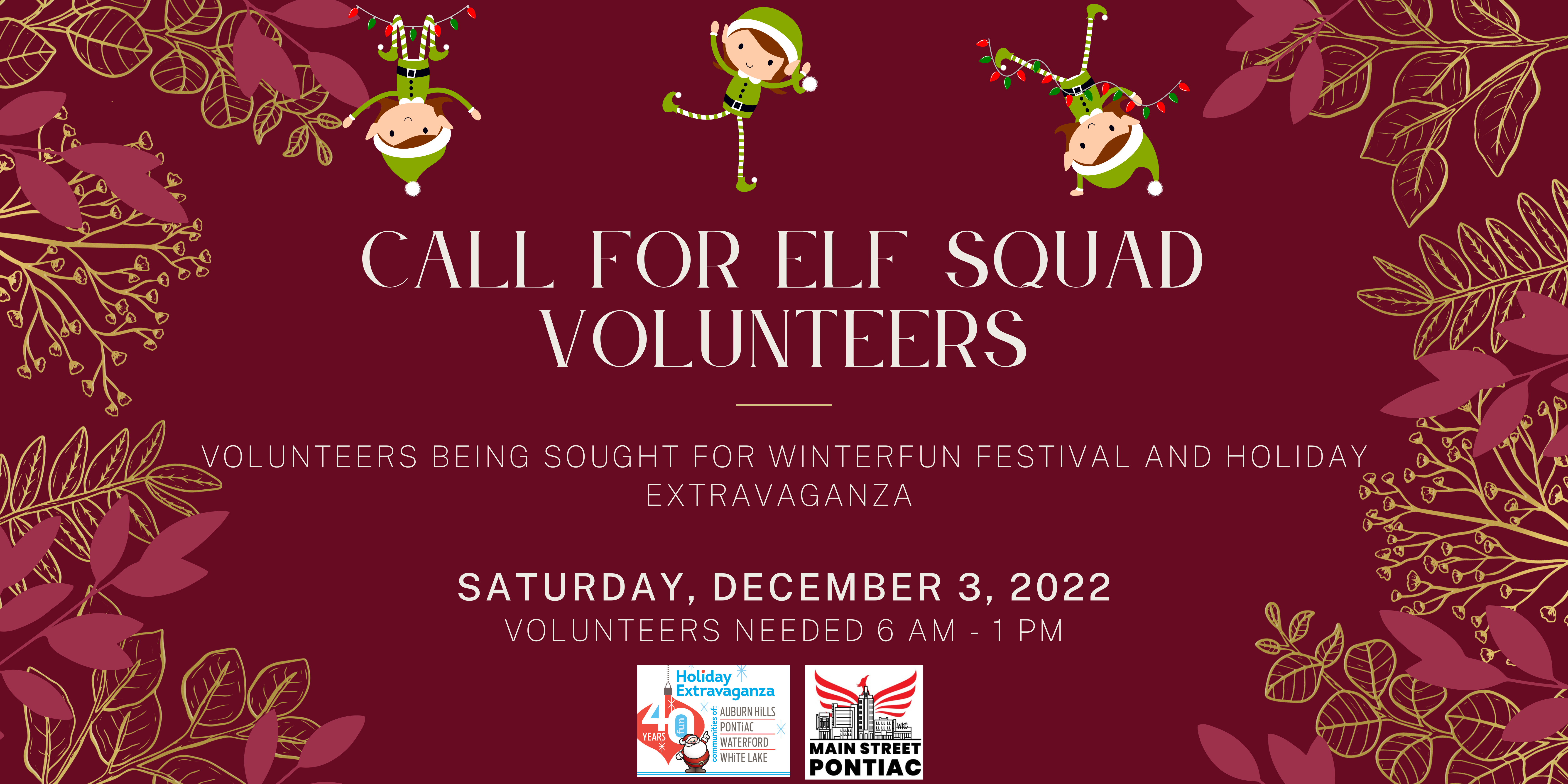 Elf Squad Volunteer Sign Up for Holiday Extravaganza