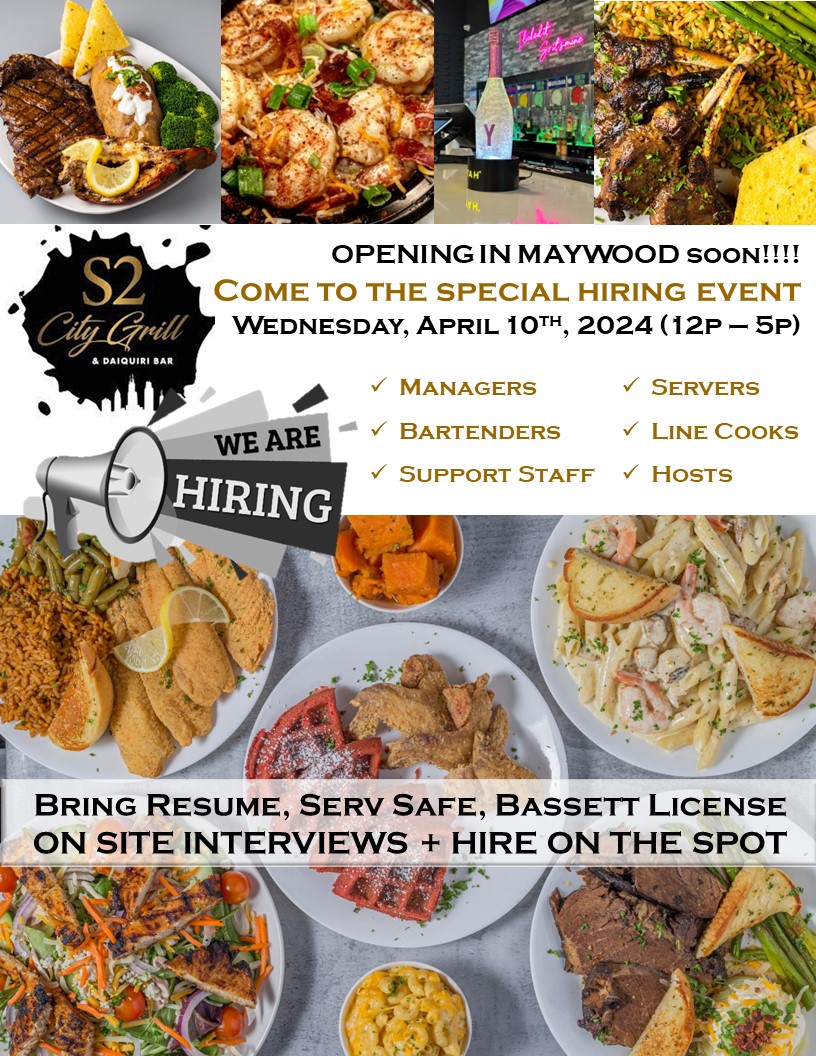 S2 City Grill Hiring Event