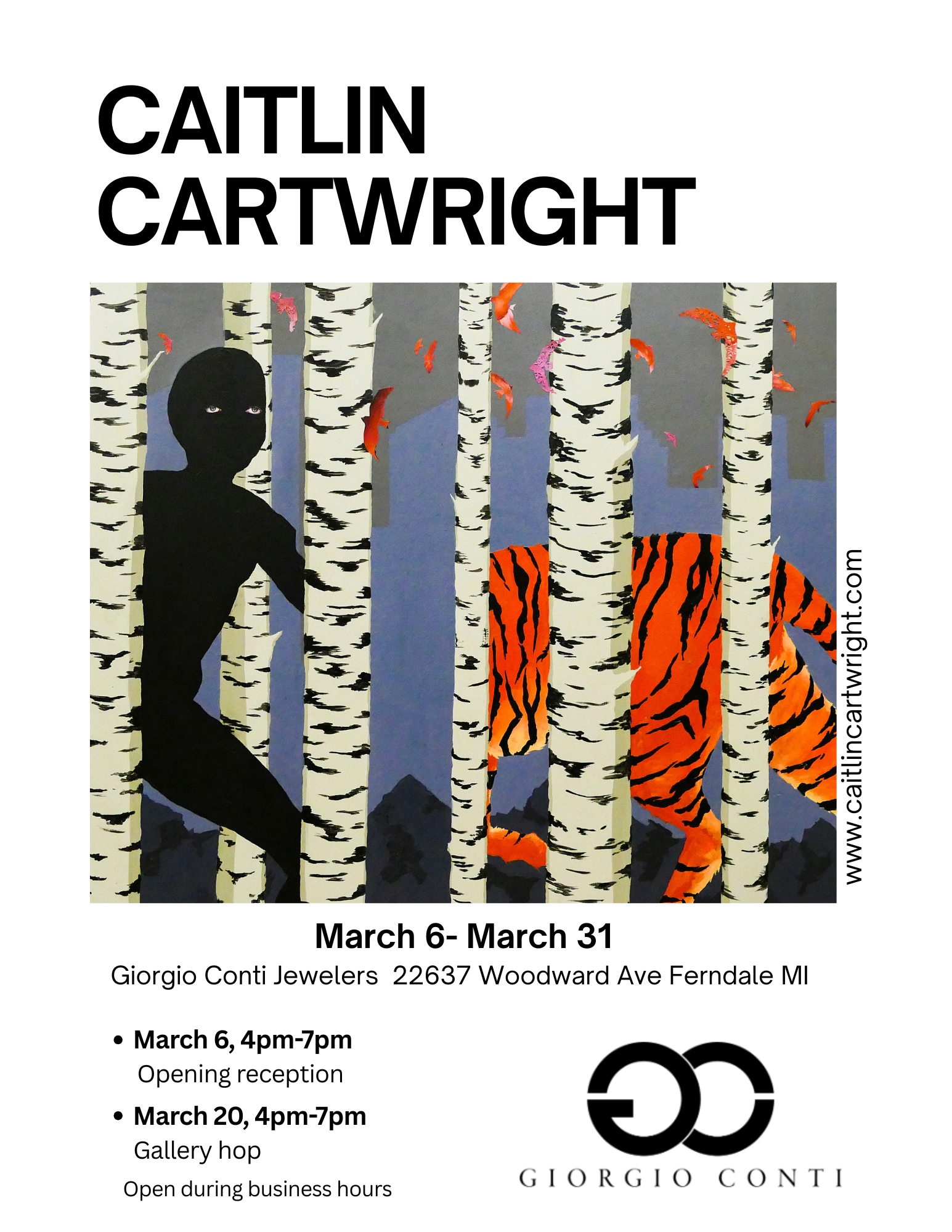 Caitlin Cartwright Exhibit at Giorgio Conti Jewelers