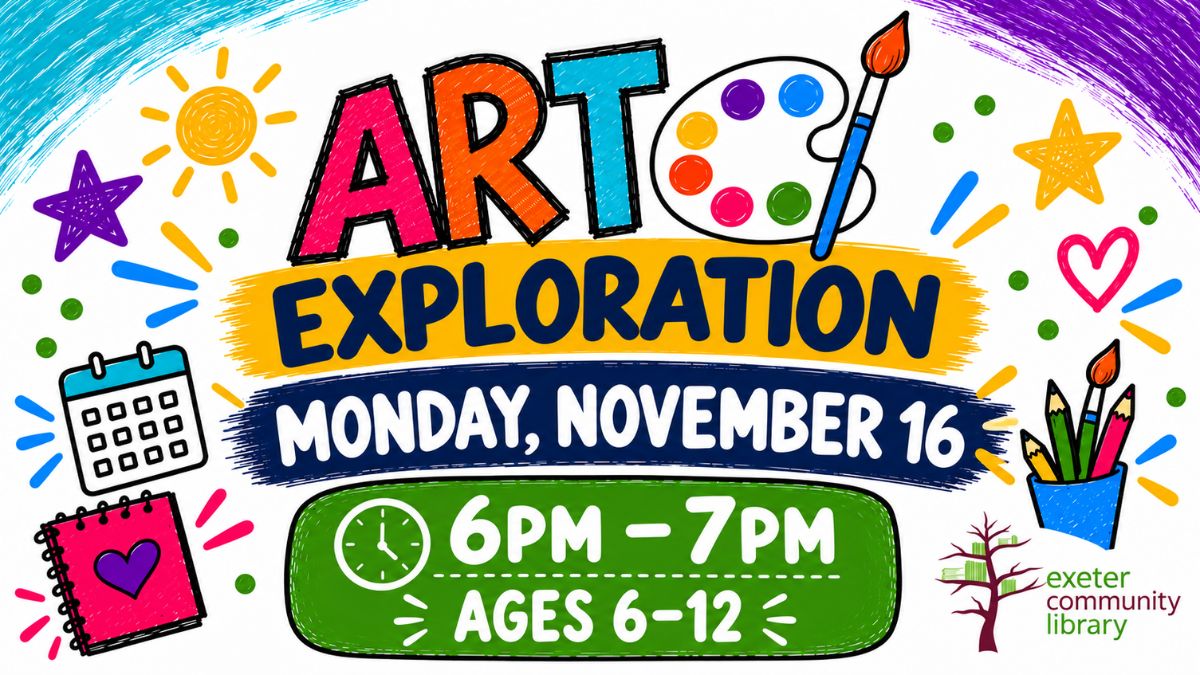 Kids Art Exploration at Exeter Community Library