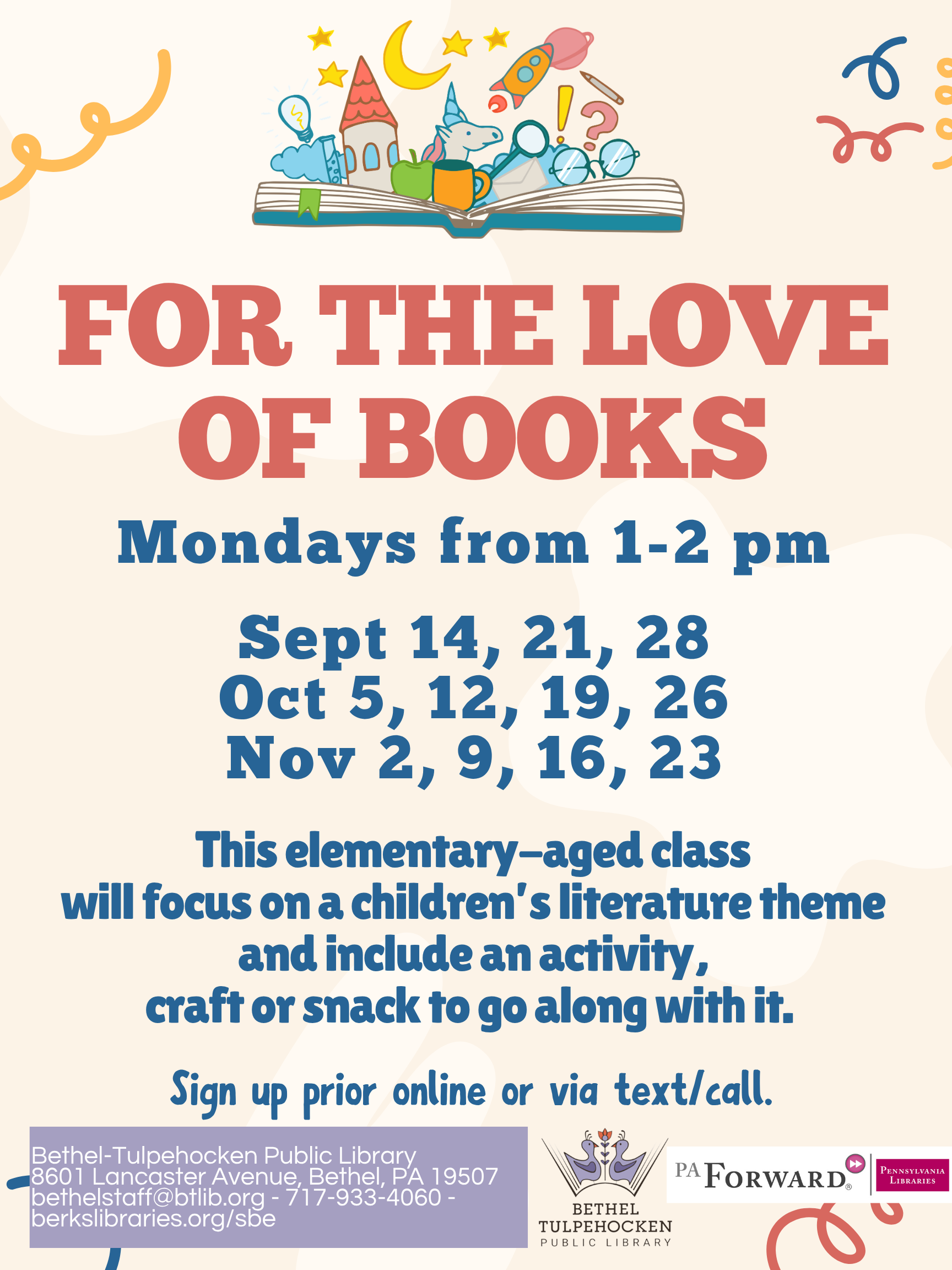 For The Love Of Books Children's Literature Class