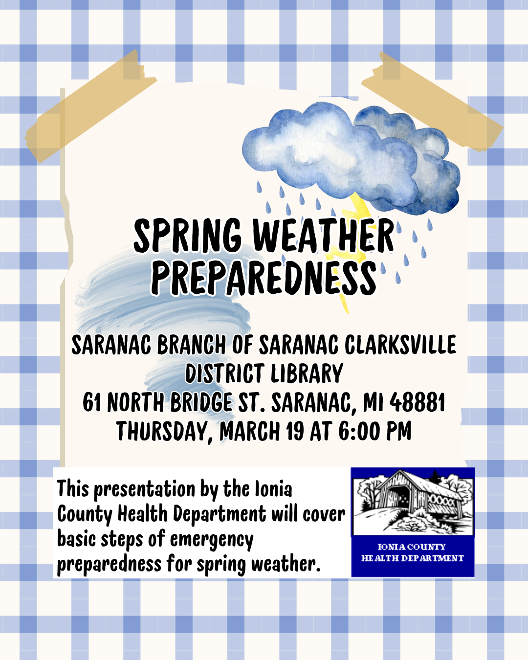 Spring Weather Preparedness Presentation - Saranac Library