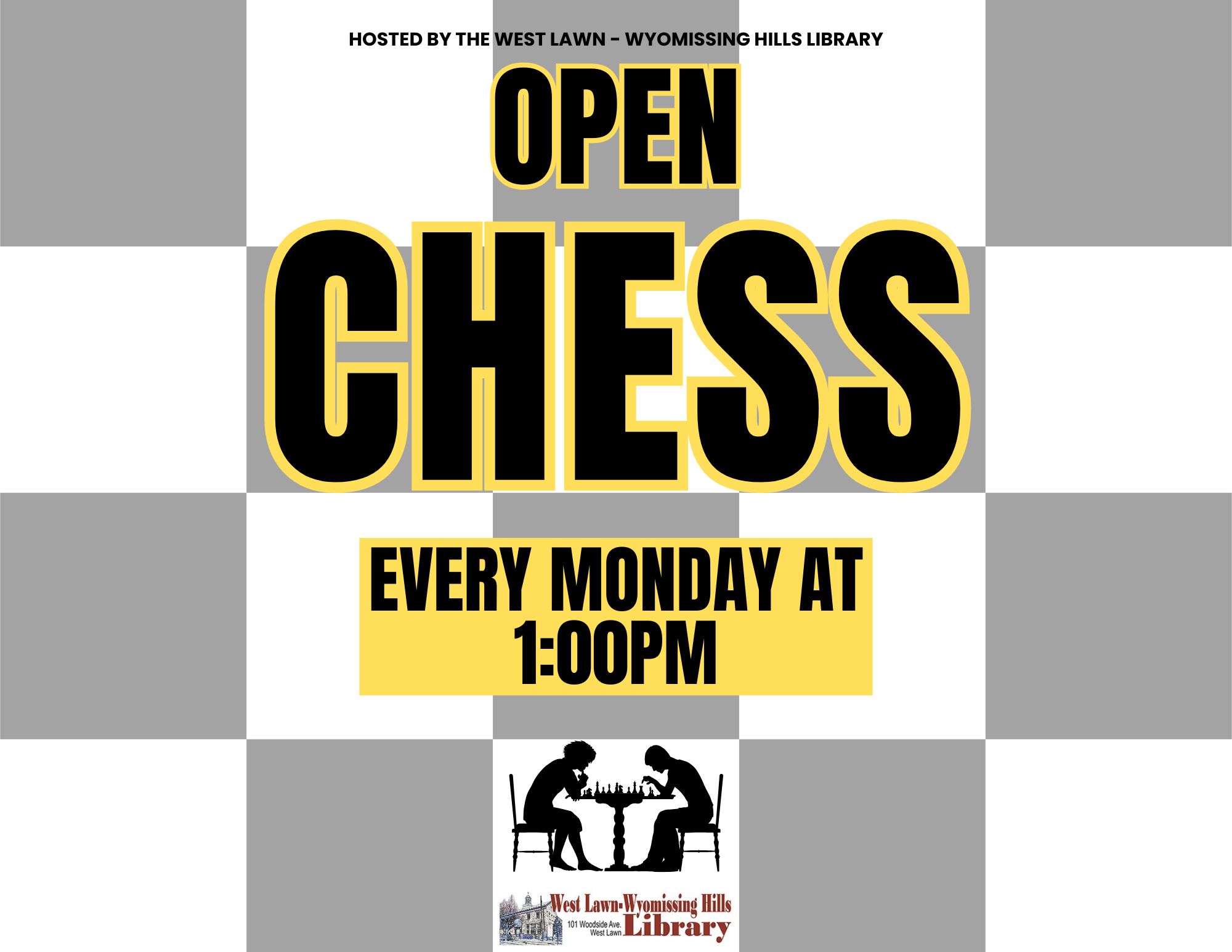Open Chess Play at West Lawn-Wyomissing Hills Library