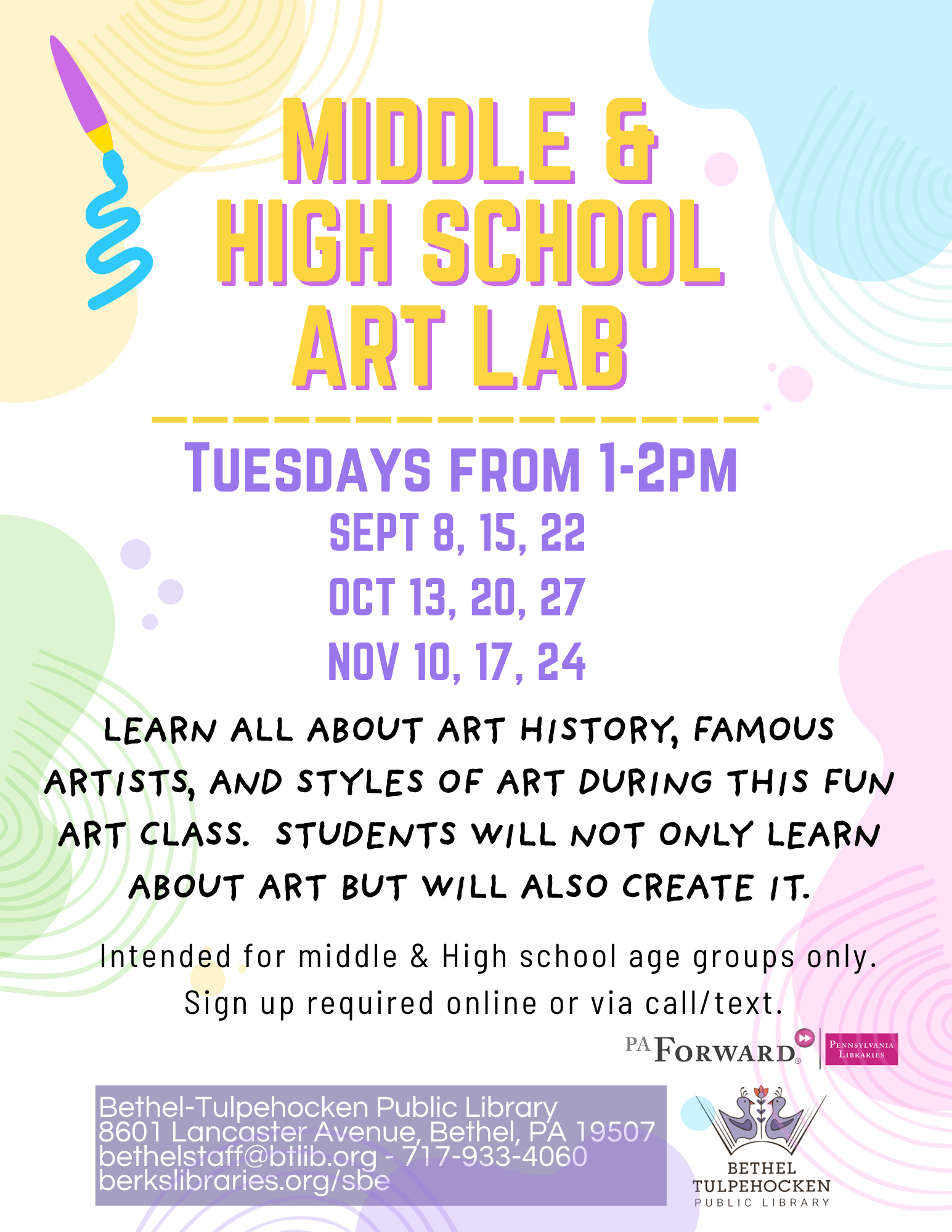 Middle & High School Art Lab