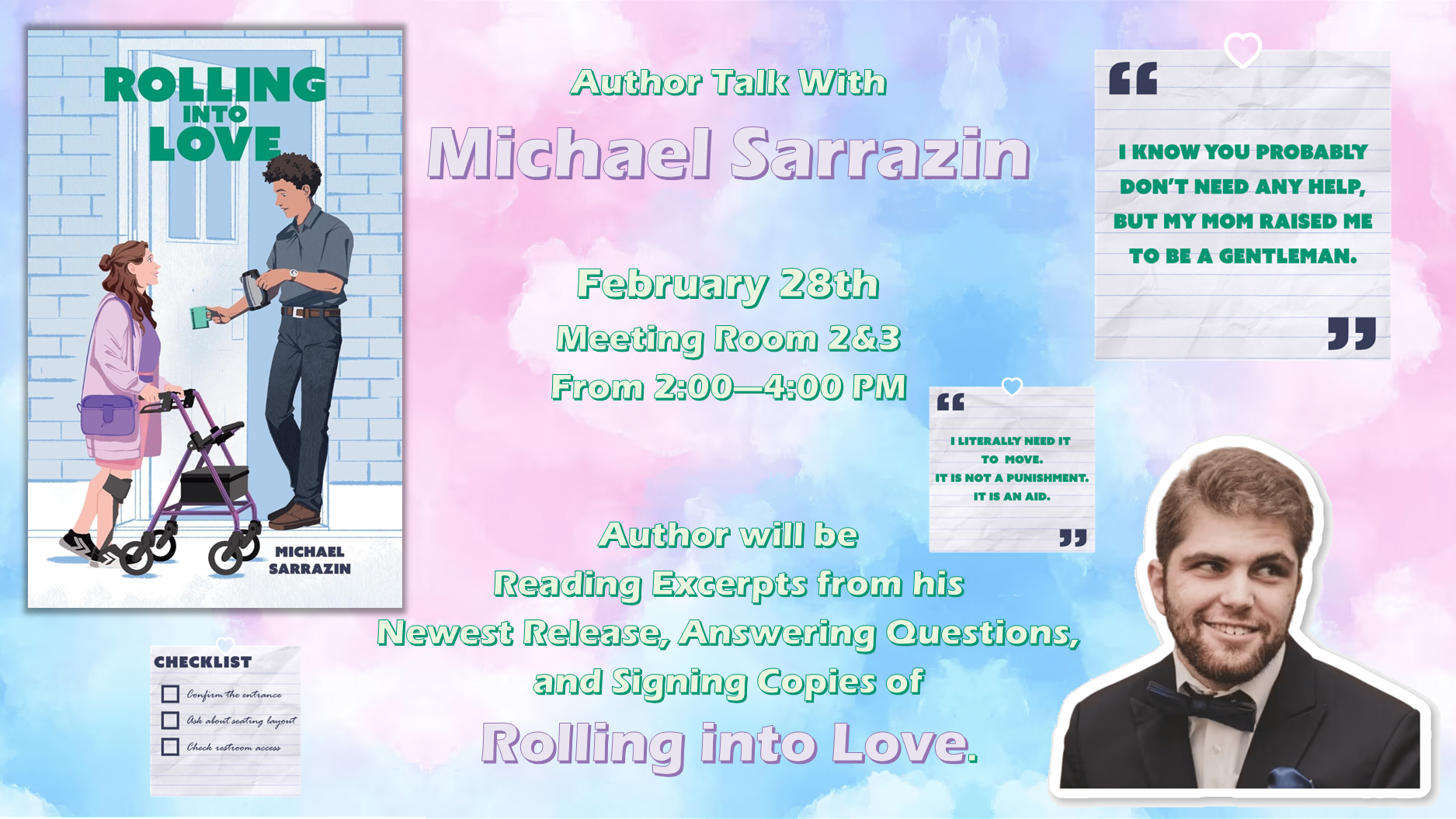 Author Talk with Michael Sarrazin