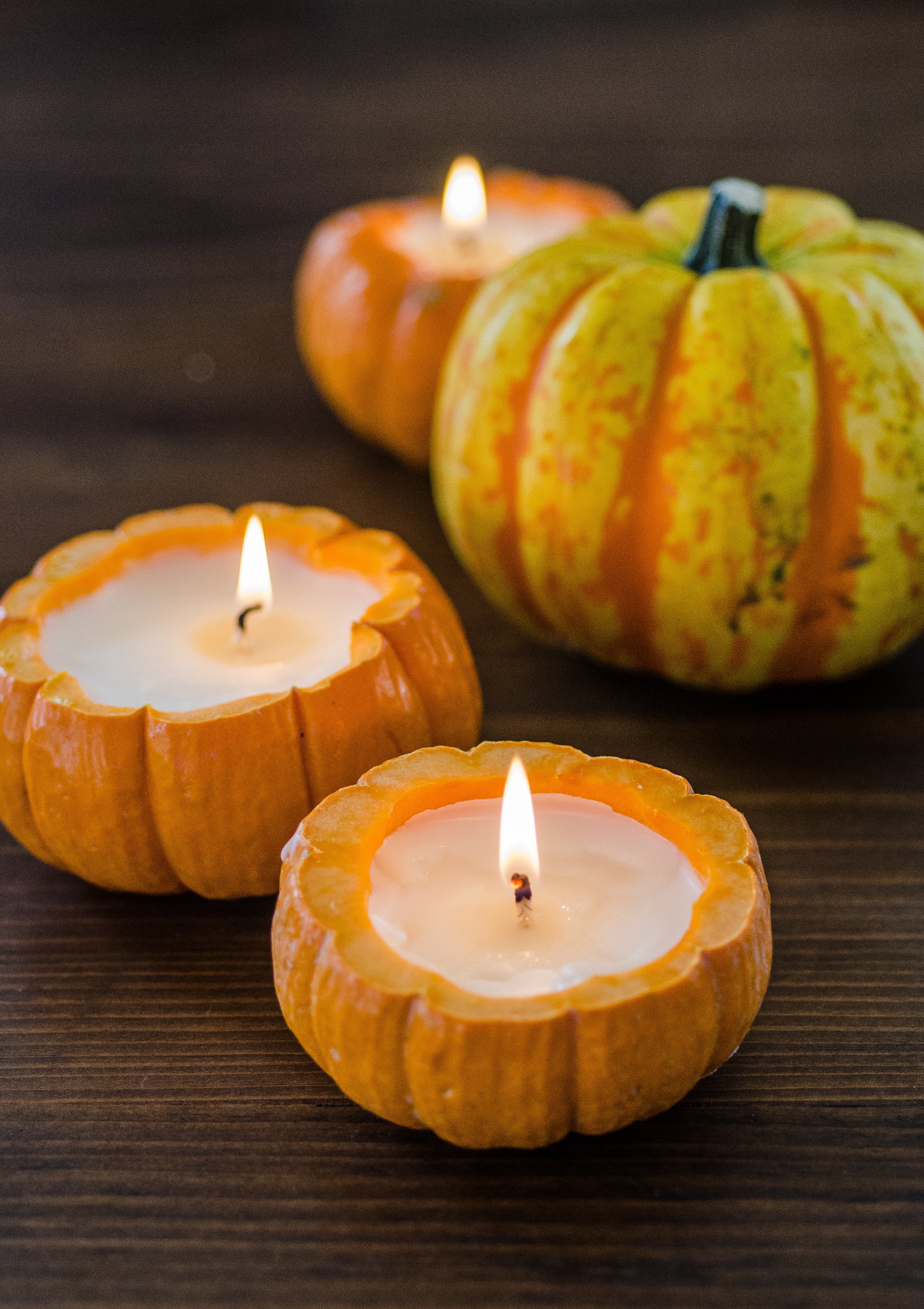 DIY Pumpkin Candles