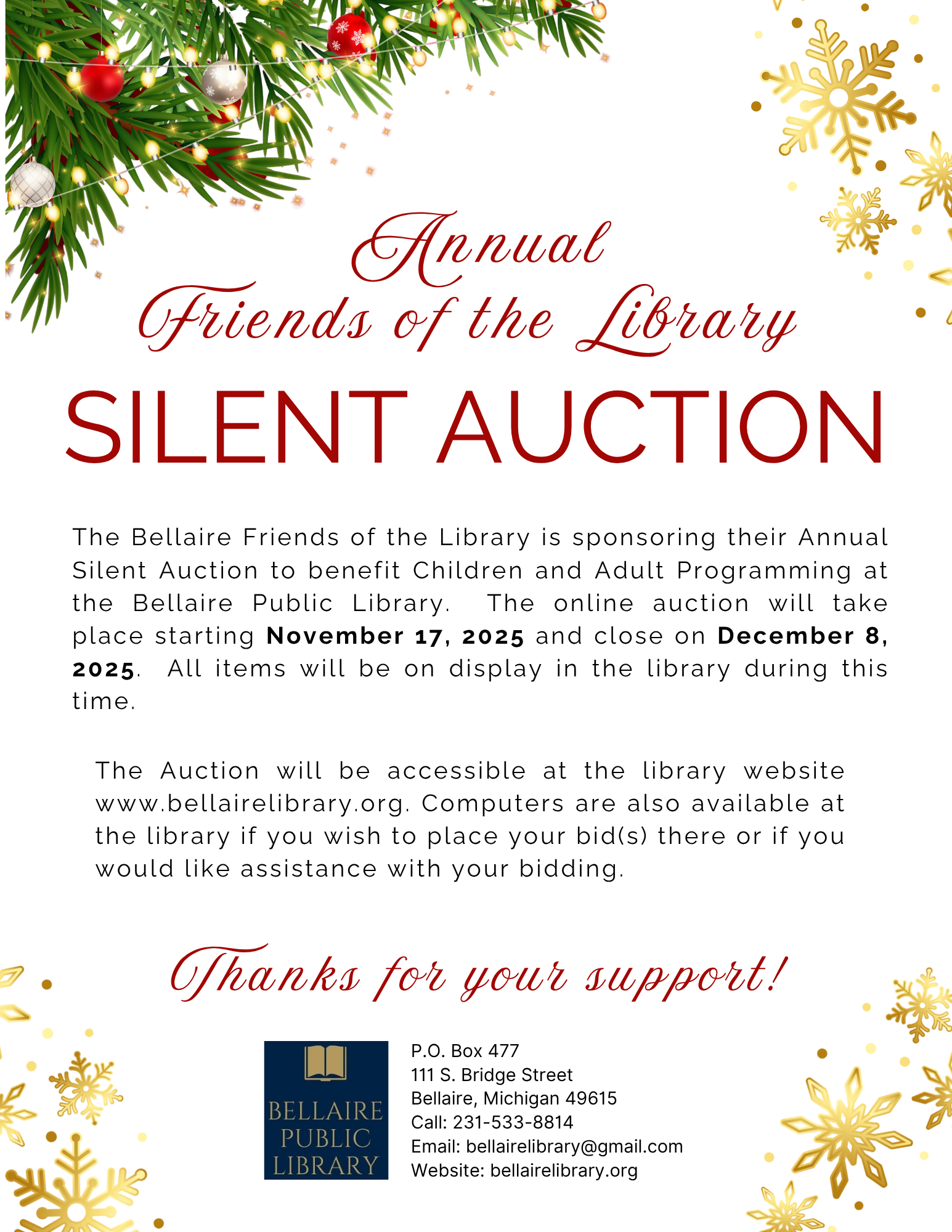 Friends of the Library Silent Auction 2025