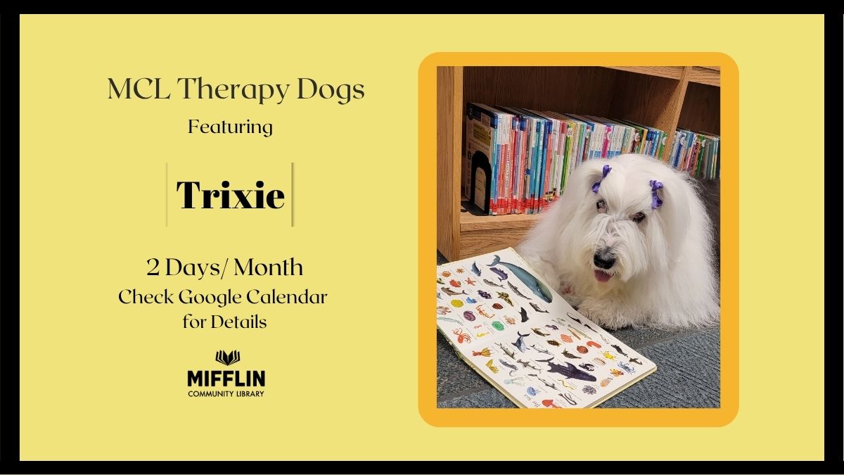 Trixie the Therapy Dog: Reading Visits at Mifflin Library