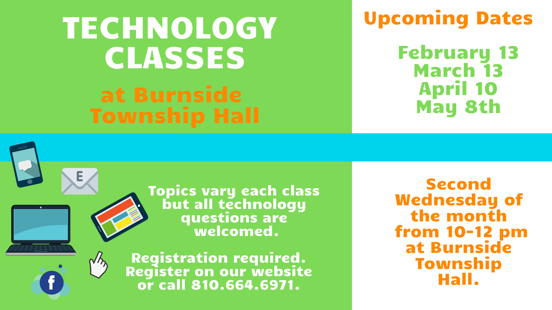 Computer Classes at Burnside Township Hall