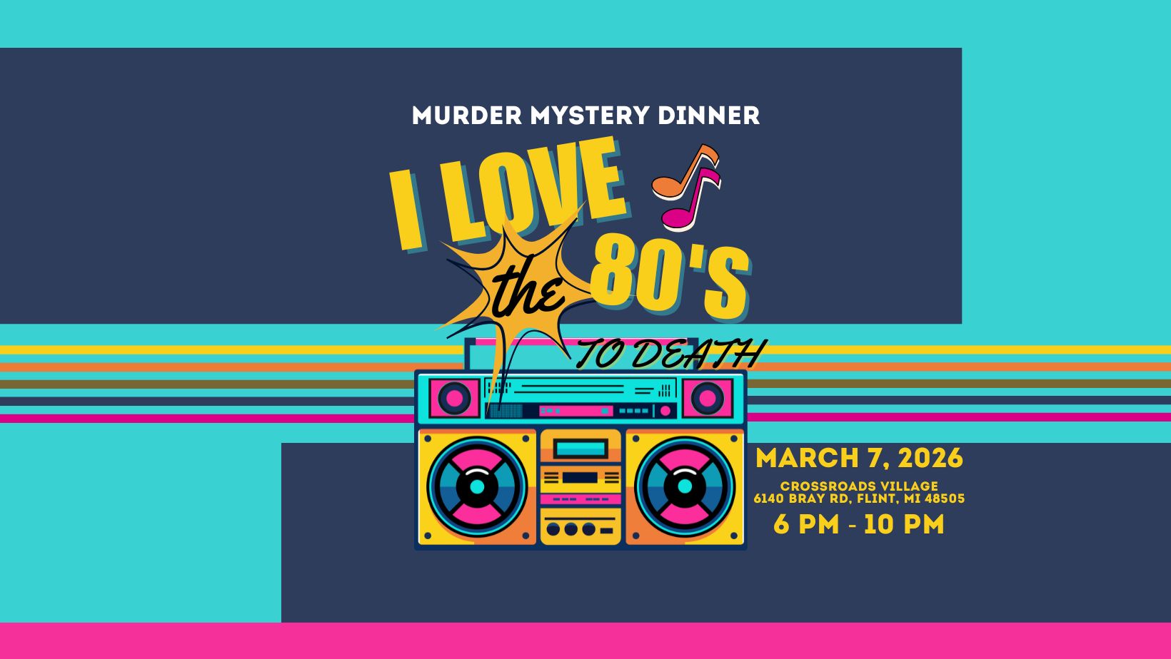 Murder Mystery Dinner-I Love the 80’s to Death