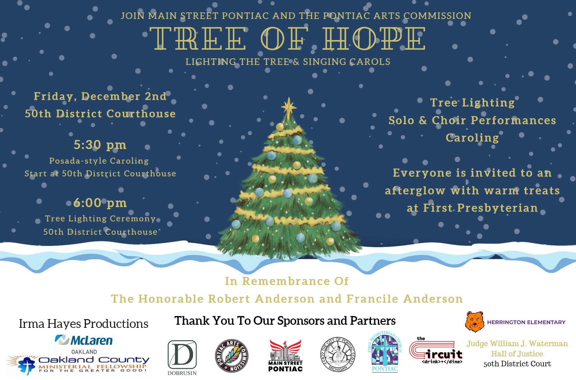 Tree of Hope - Pontiac Tree Lighting