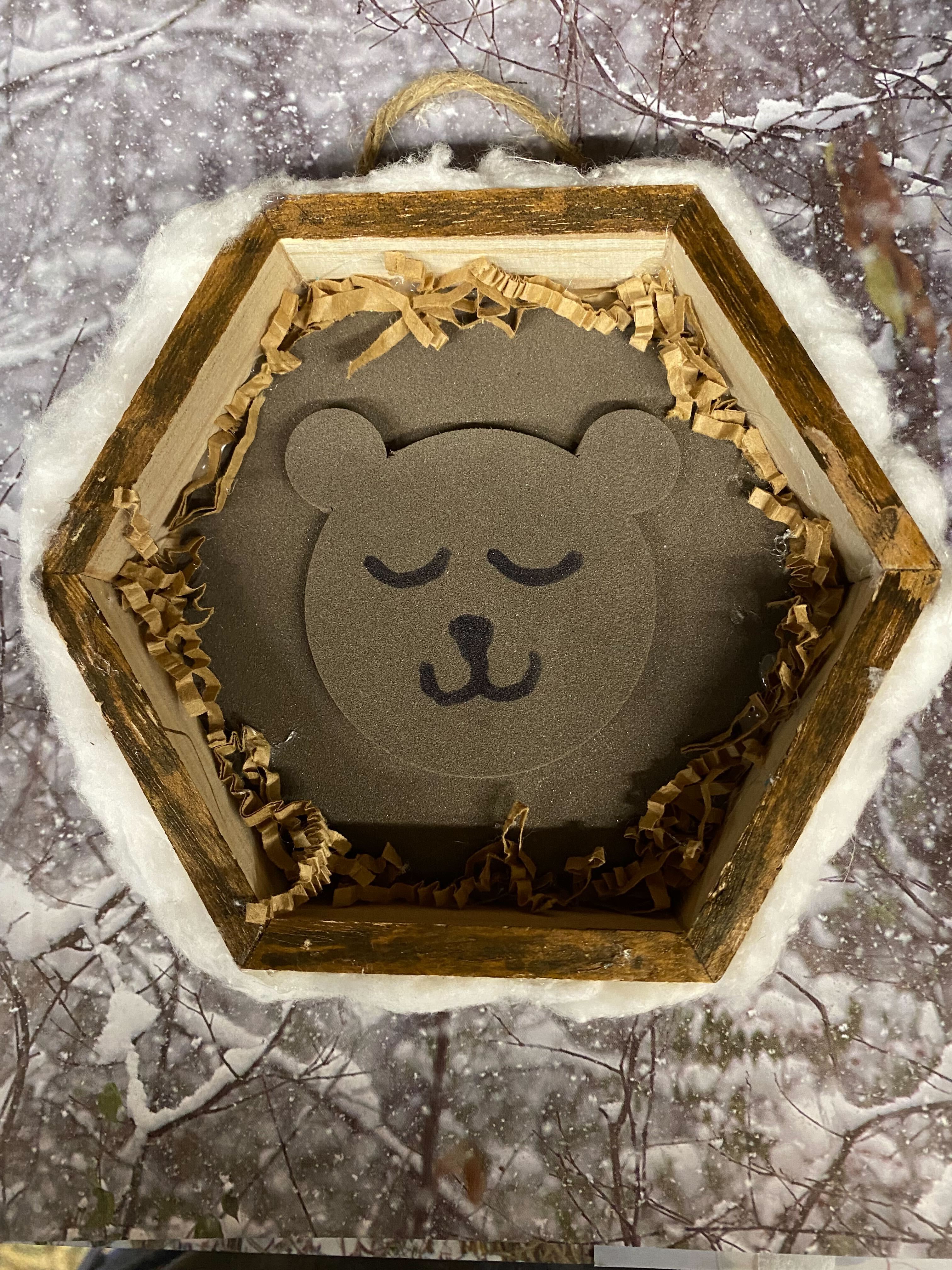 Chubby Bear Hibernating Shadow Box - Youth Take and Make Craft