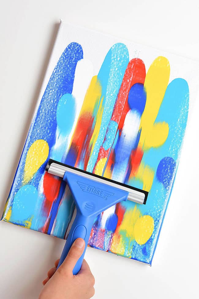 Acrylic Squeegee Painting for Teens