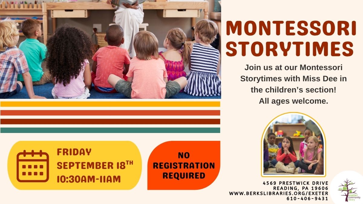 Monstessori Storytime at Exeter Community Library
