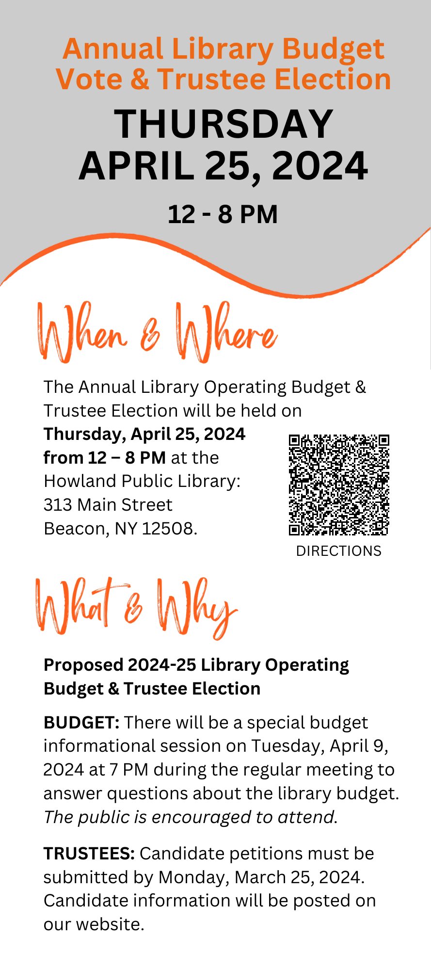 HPL Budget Vote & Trustee Election - Thursday, April 25, 2024, 12:00 PM ...