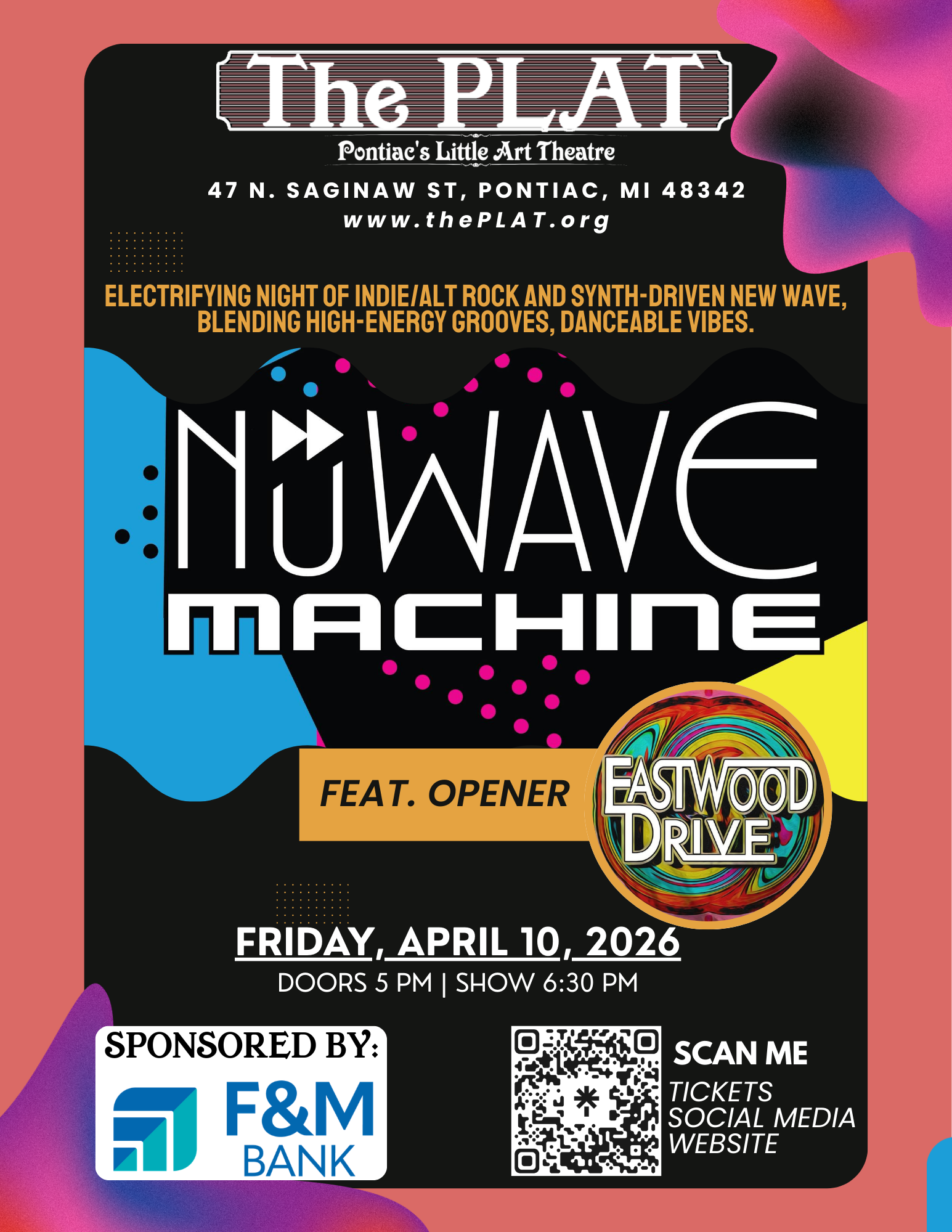 NuWave Machine featuring Eastwood Drive @ The PLAT | Friday, April 10, 2026