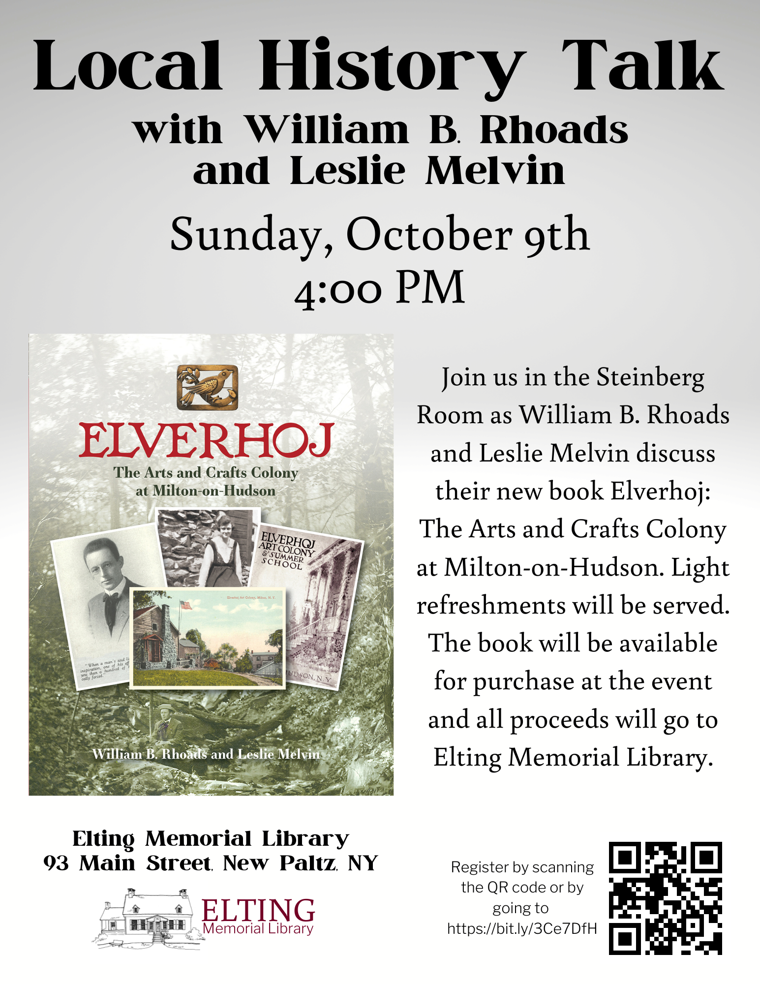 Local History Book Talk with William B. Rhoads and Leslie Melvin