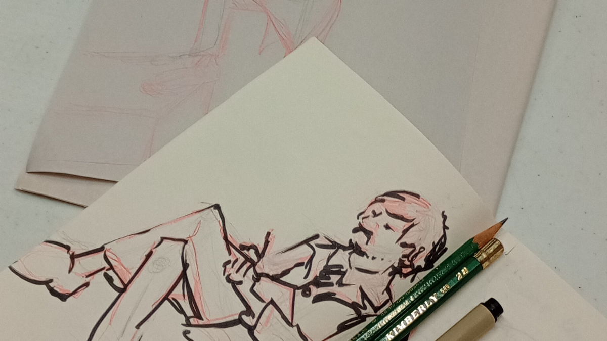 Literary-Themed Model Drawing