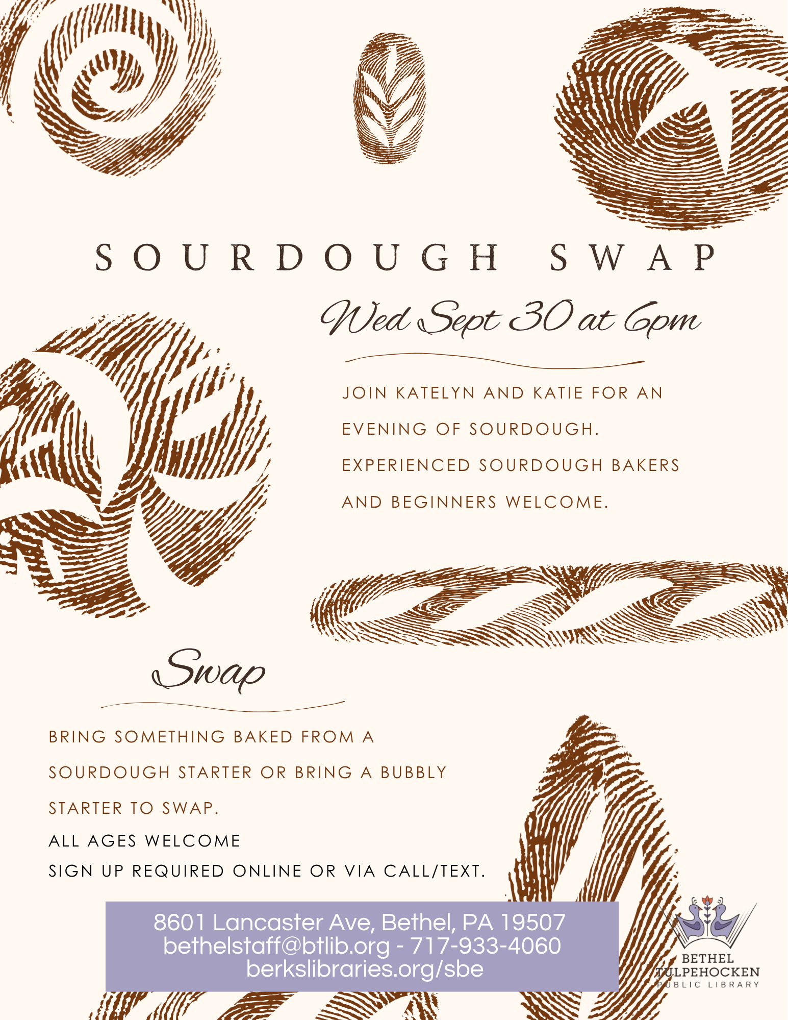 Sourdough Swap at Bethel-Tulpehocken Public Library