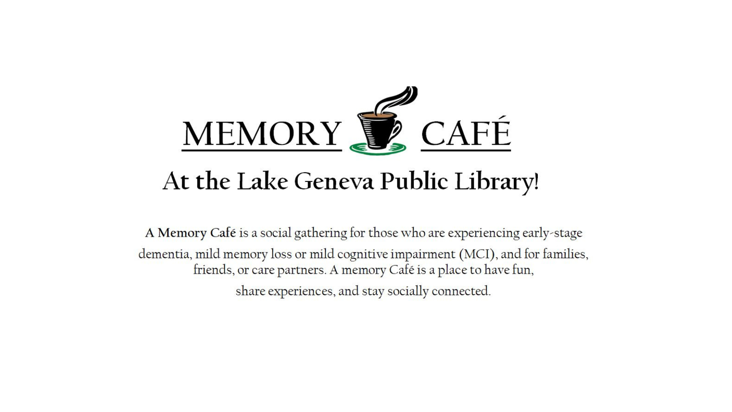 March Memory Café