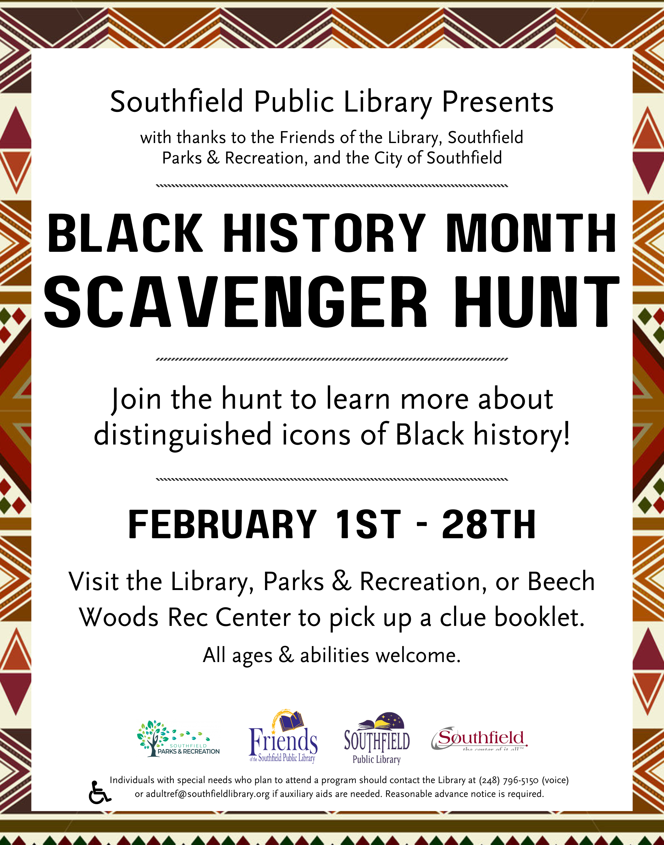 Black History Month Scavenger Hunt