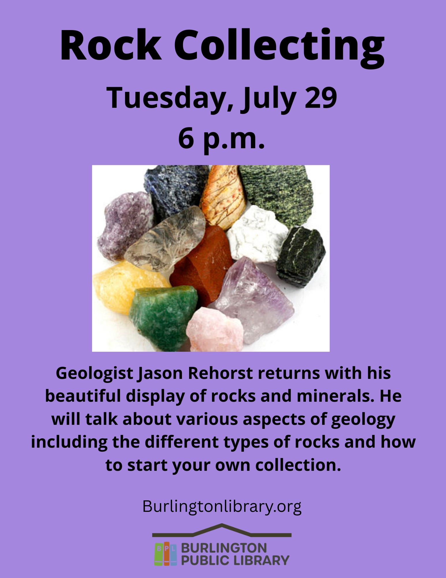 Collecting Rocks Rock Collecting - Tuesday, July 29, 2025, 6:00 PM - Burlington Public ...