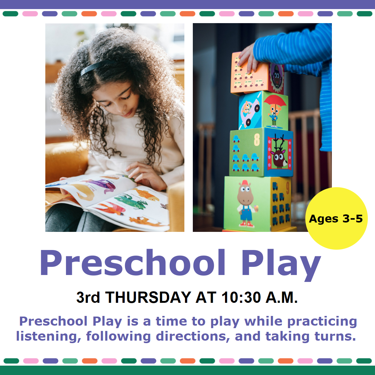 Preschool Play at Brandywine Community Library