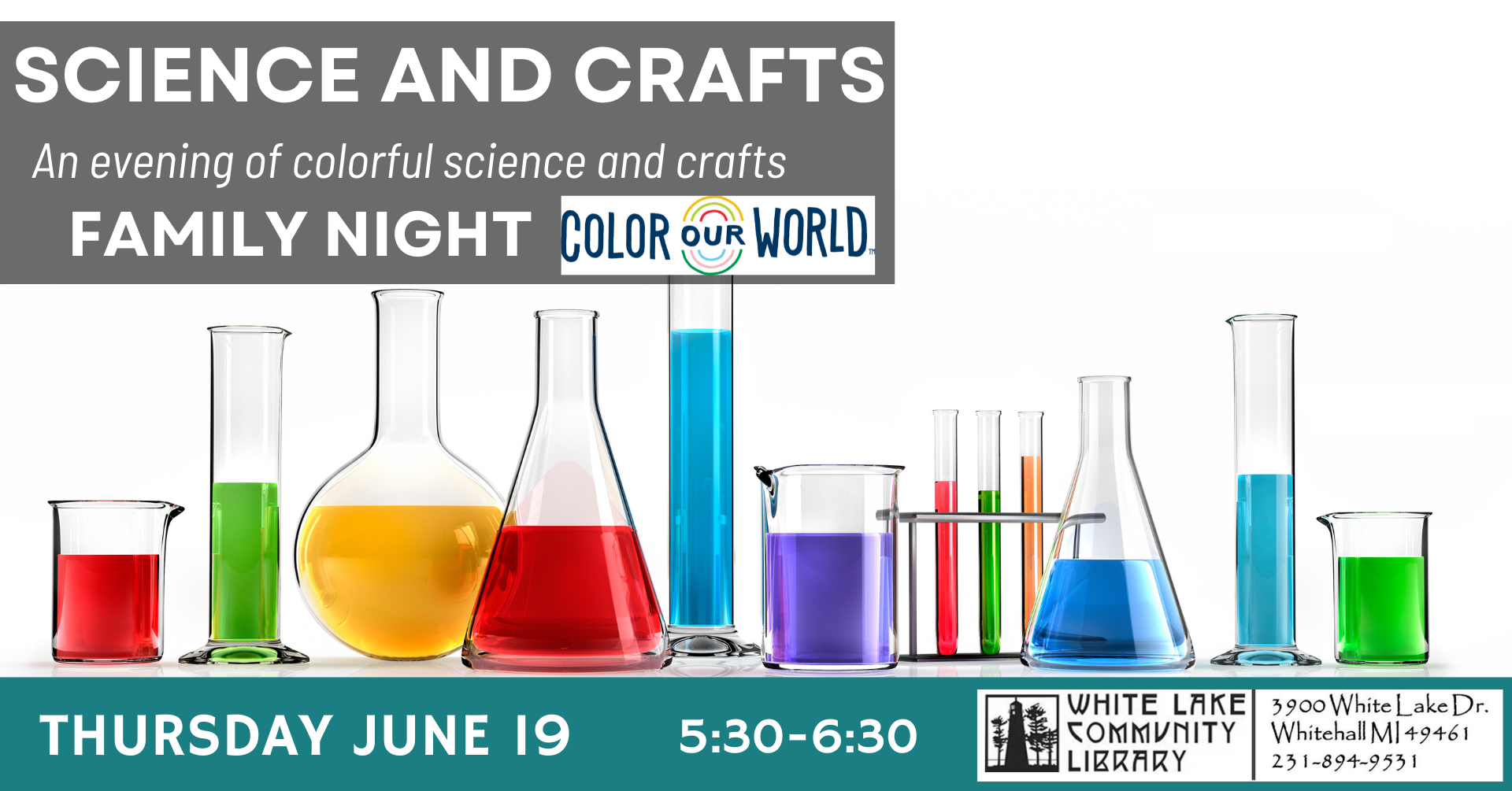 Colorful Science & Crafts Family Night 🌈🌎Summer Reading Program