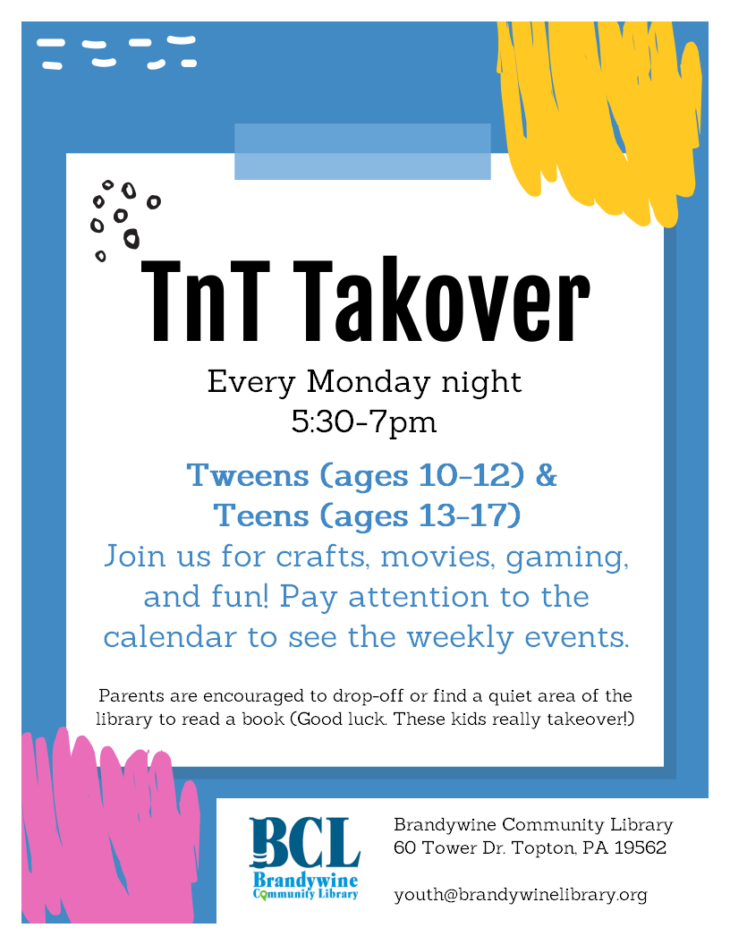TnT Takeover: Tween and Teen Library Program