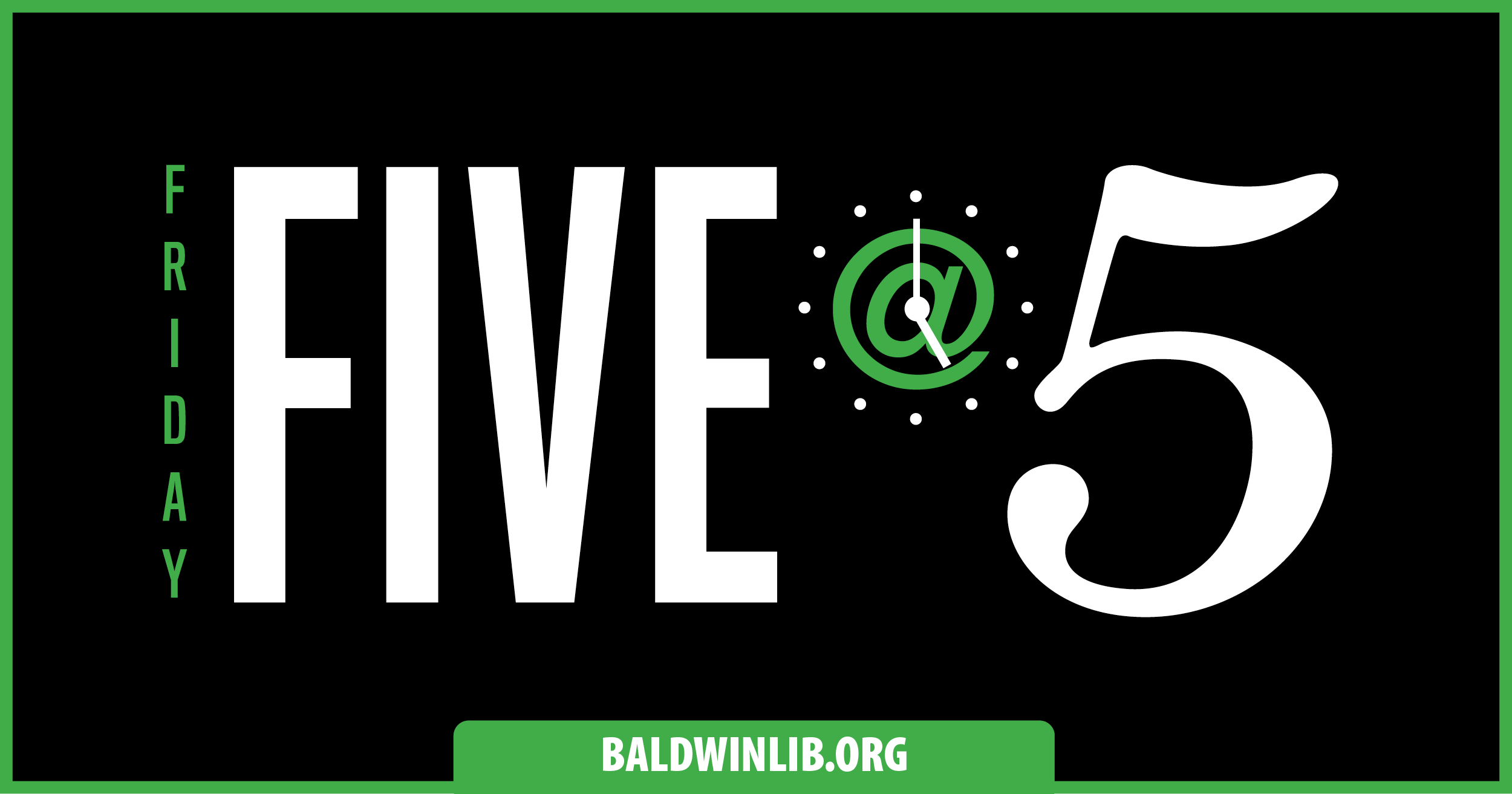 Friday Five at Five on Facebook Live!