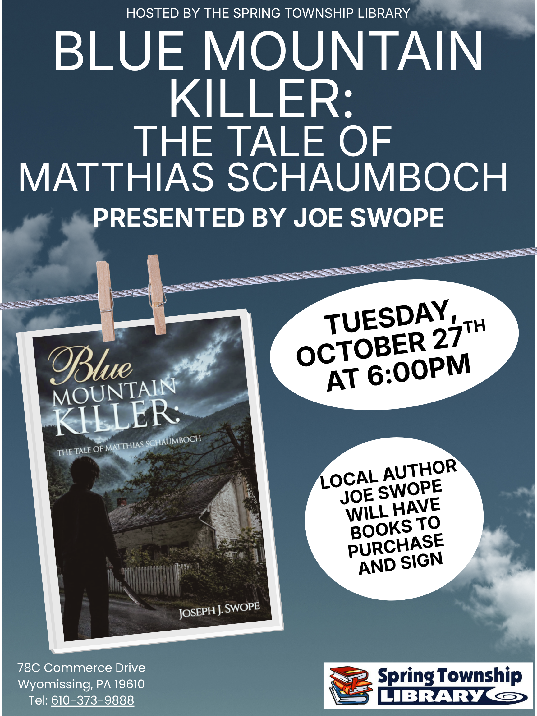 Blue Mountain Killer: Matthias Schaumboch Author Talk
