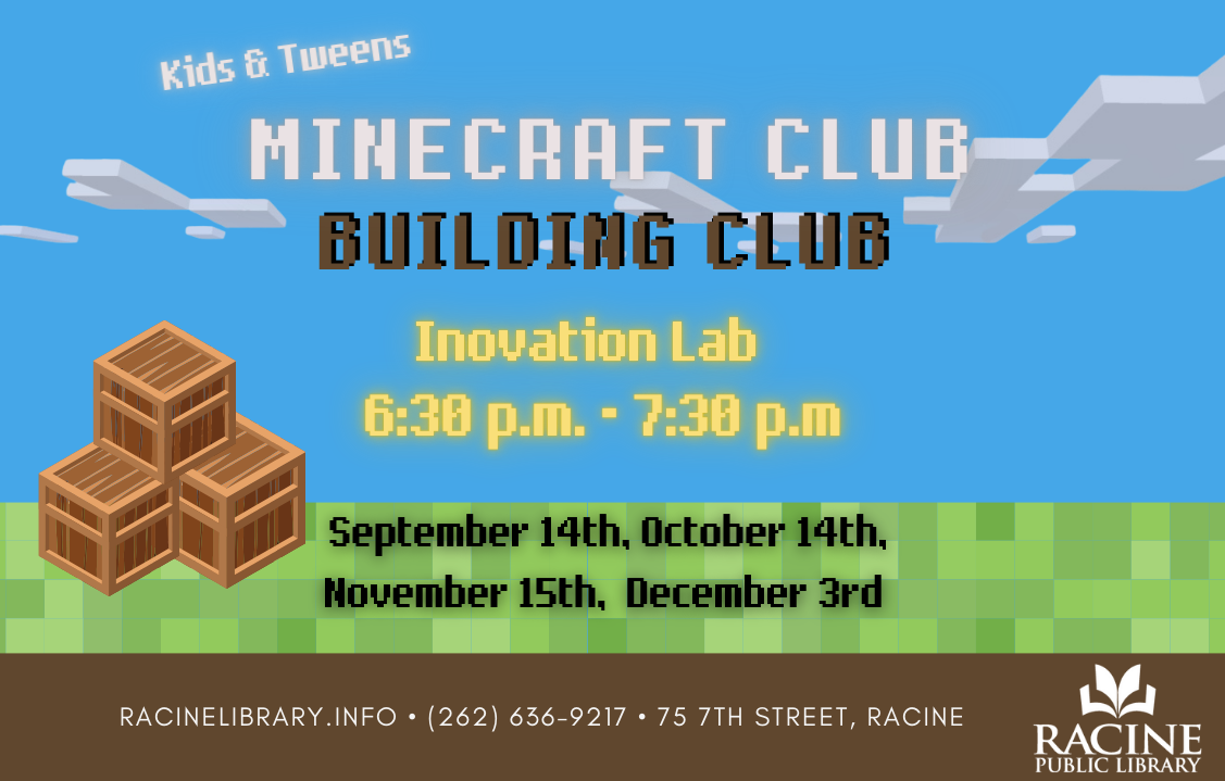 Library Gaming Lounge: Minecraft Building Club