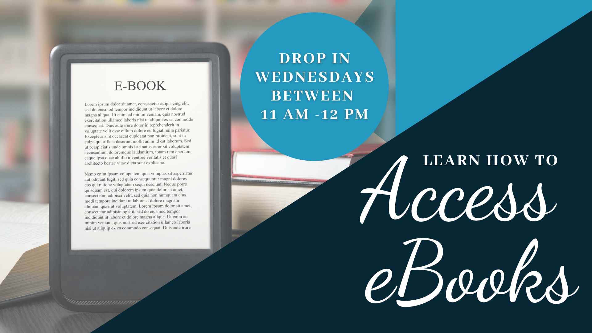 Learn About eBooks - Drop In Assistance