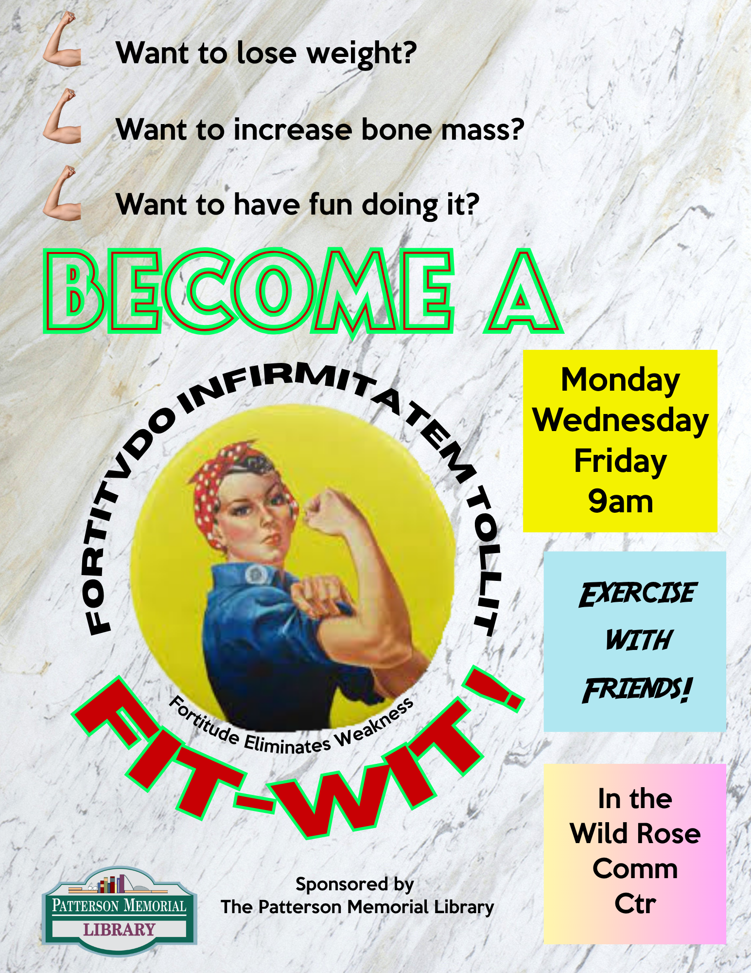 Fit-Wits!  Exercise Group! 9-10am