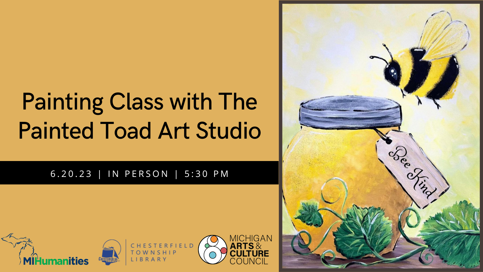 Painting Class with The Painted Toad Art Studio