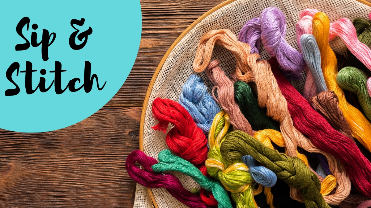 Sip and Stitch: Embroidered Bookmarks