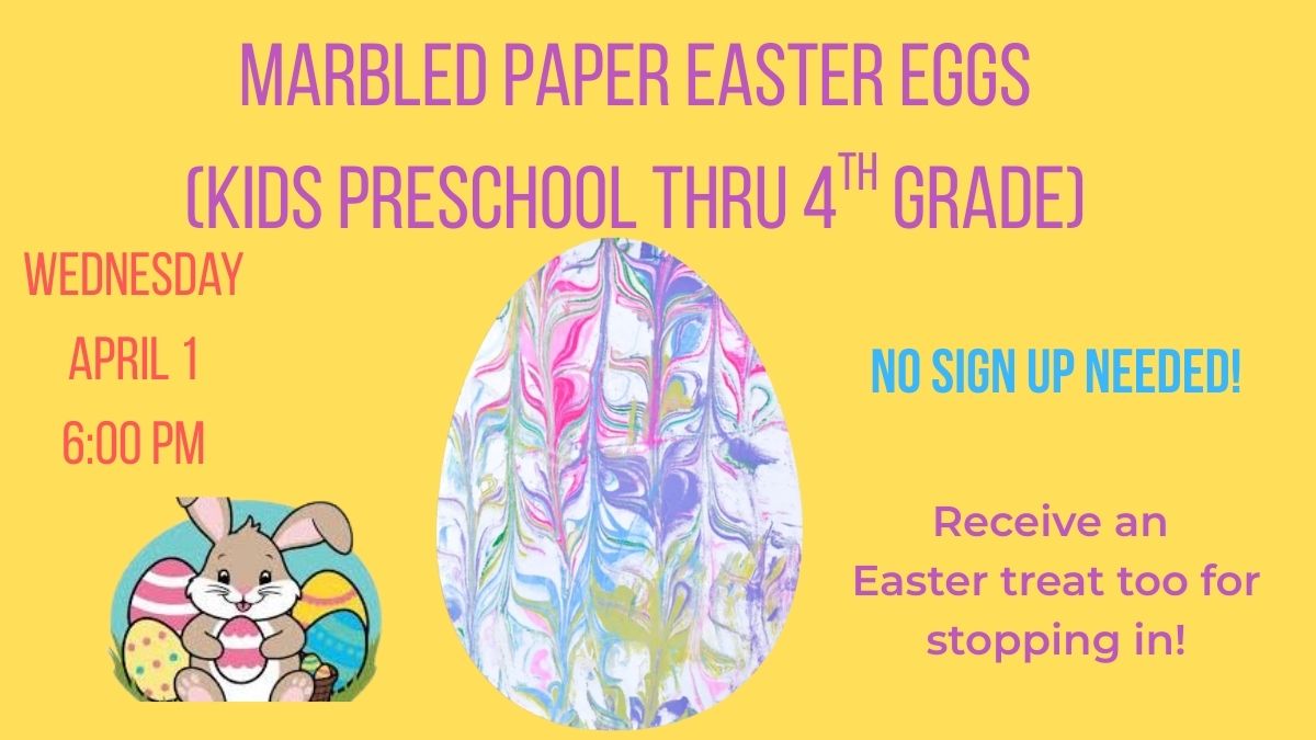 Marbled Paper Easter Eggs Craft for Kids Preschool-4th grade