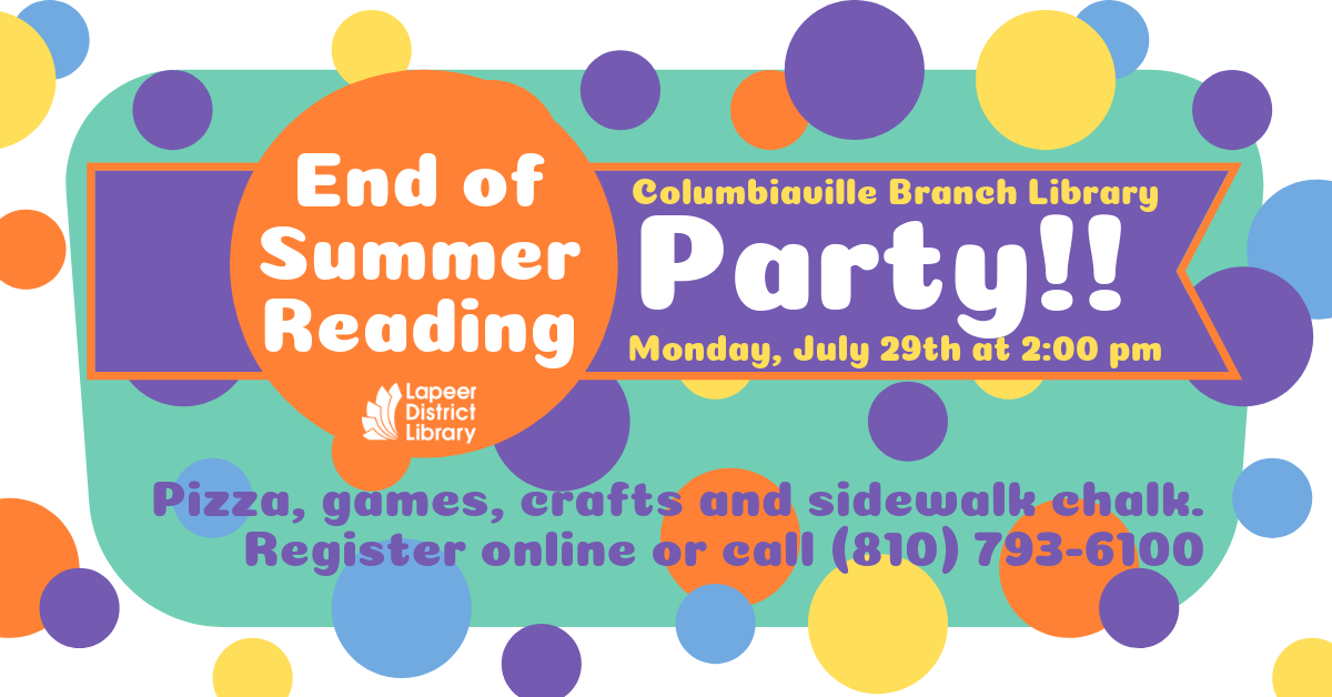 End of Summer Reading Party! - Columbiaville