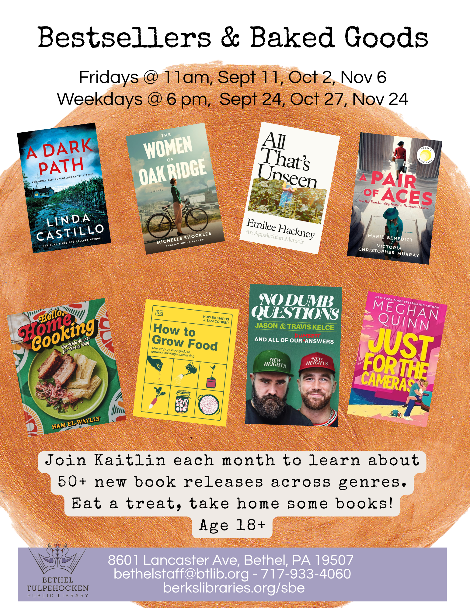 Bestsellers & Baked Goods at Bethel-Tulpehocken Library