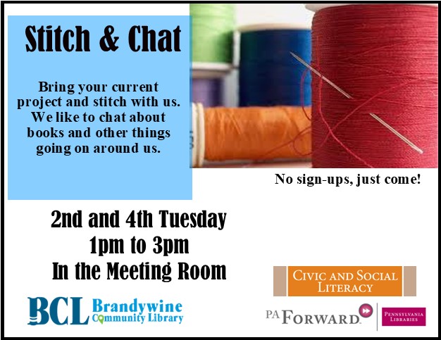 Stitch and Chat Crafting Group at Brandywine Community Library
