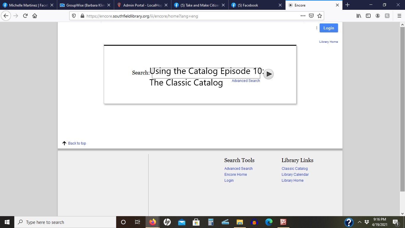 Using the Catalog Episode 10: The Classic Catalog