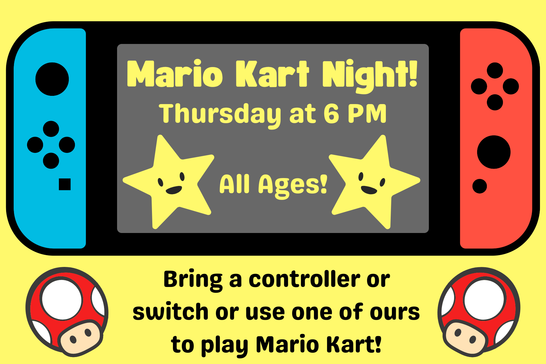 Mario Kart Gaming Session at Robesonia Community Library