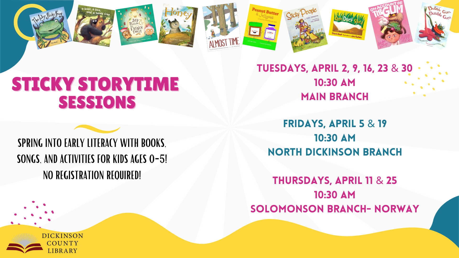 Sticky Storytime- North Dickinson Branch